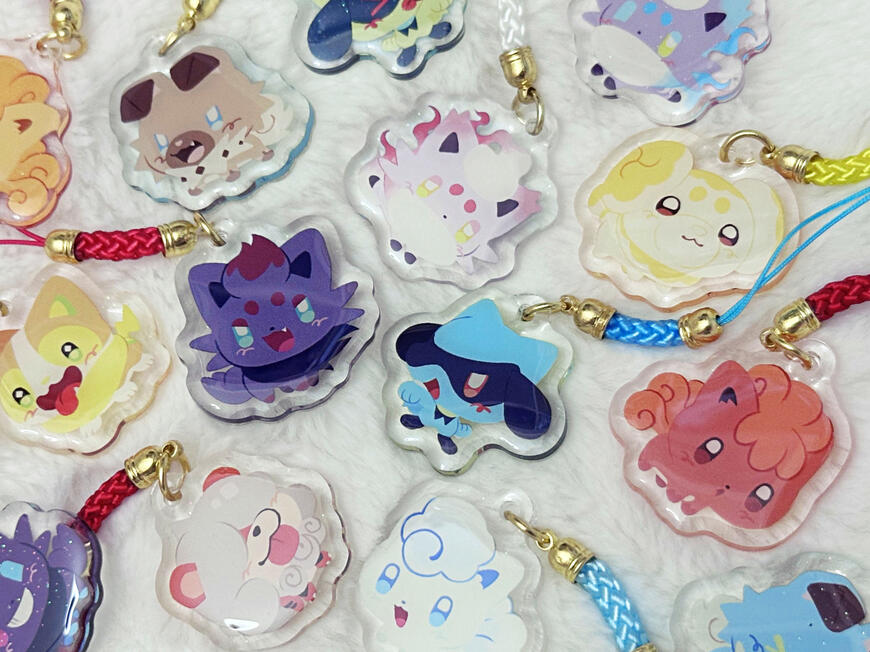Pokepups Phone Charms