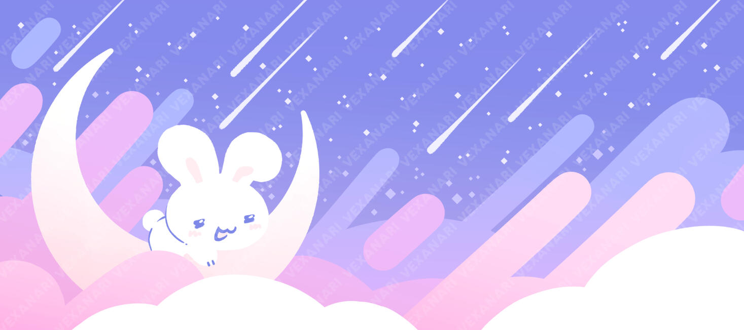 Moon Bunny Deskmat