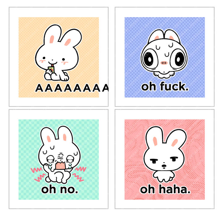 Distressed buns mini prints